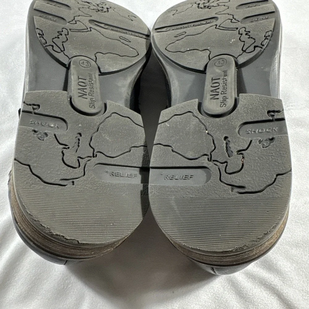 NAOT Shoes 43 EU/US 10 Black Evidence Faux Buckle Strap Oxford‎ Israel Made